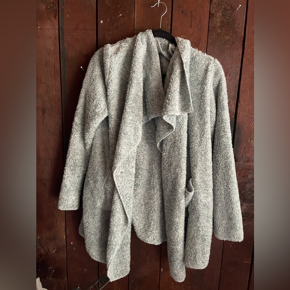 Plush robe coat